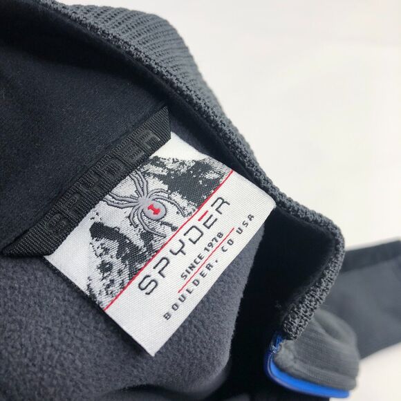 Spyder Medium Gray 2 Toned 1/2 Zip Pullover Fleece Sweater LOOKS WORN ONCE - Picture 9 of 10